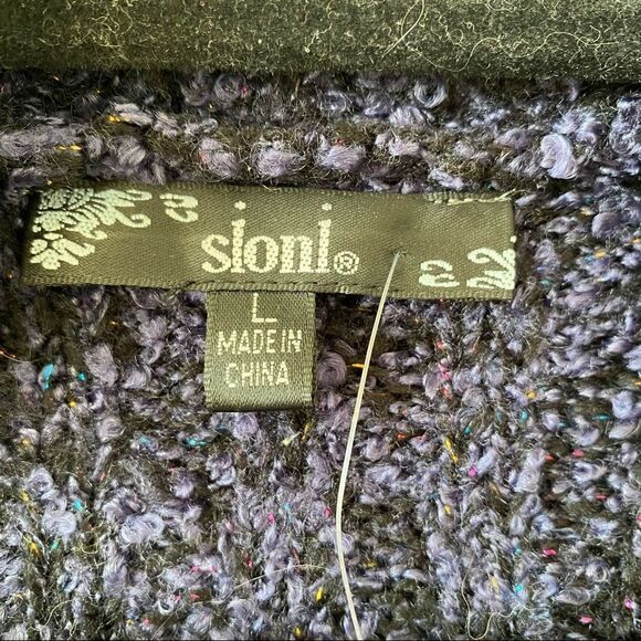 Nwt-Sioni Knitted Metallic Detail Open Vest (Large) - Picture 8 of 8